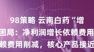 98策略 云南白药“增收不增利”困局：净利润增长依赖费用削减，核心产品接近天花板